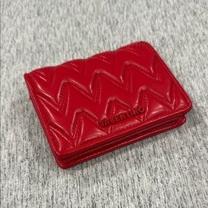 Valentino Red Quilted Leather Wallet